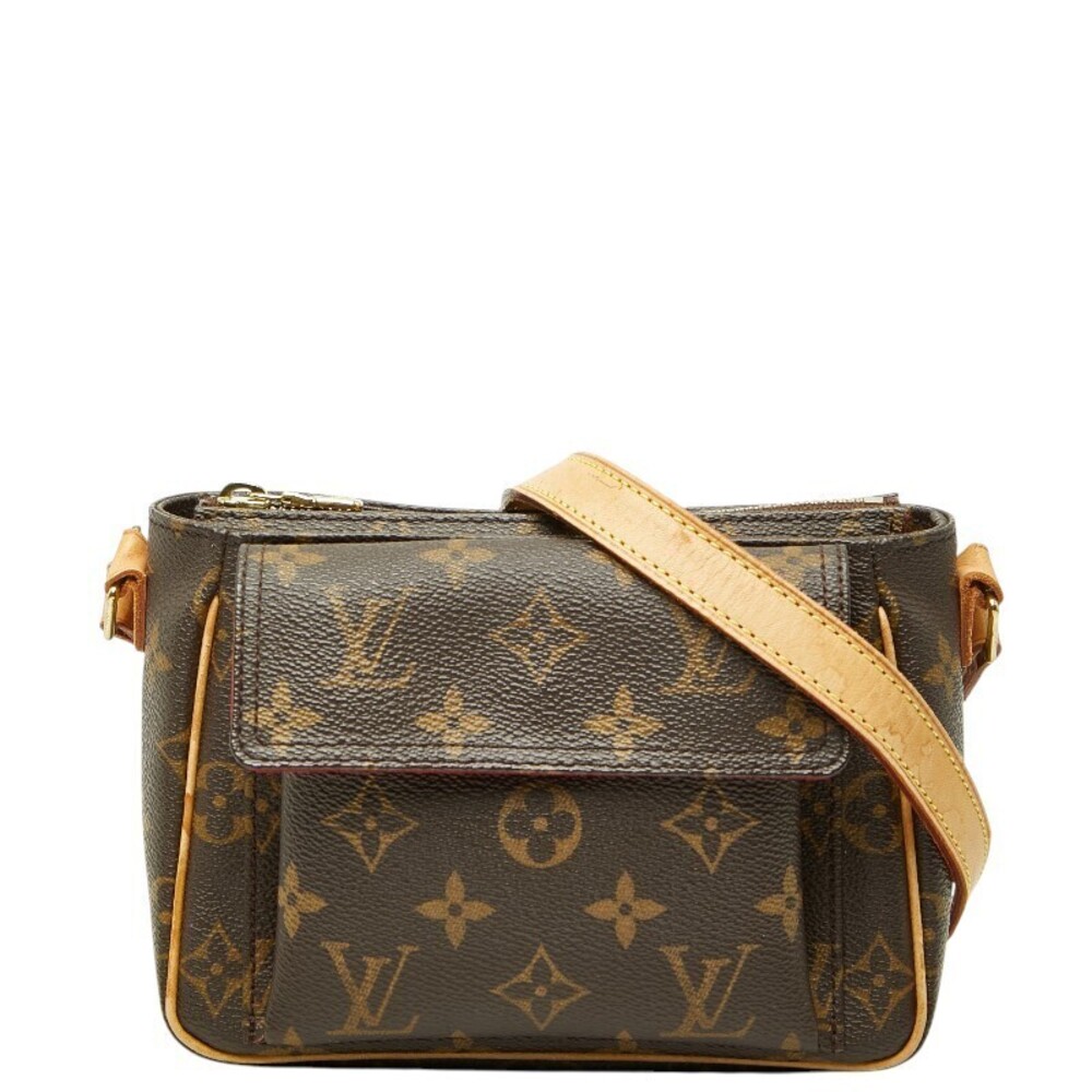Louis Vuitton Monogram Vivacite Crossbody Bag Brown Leather